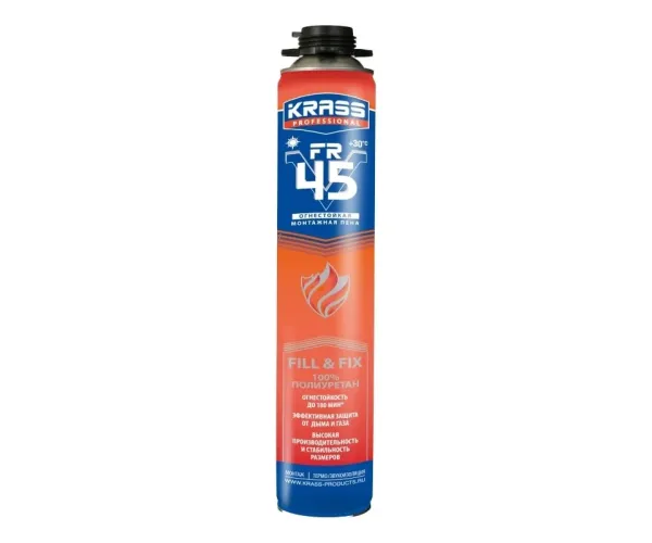 Пена монтажная огнестойкая KRASS Professional FR V45 пистолетная  0,75 л